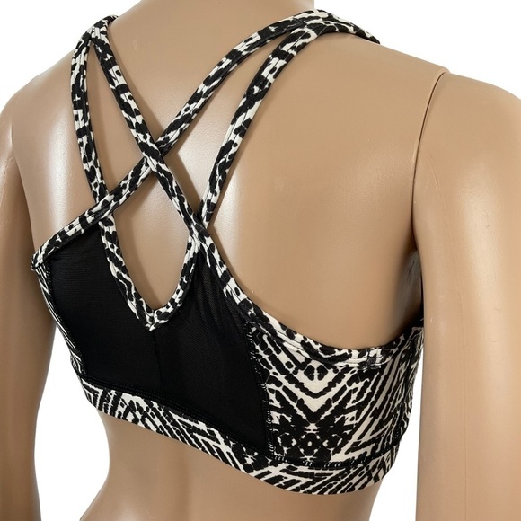 Redbox Sport Mesh Back Strappy Bra Tribal Snake Black MediumSupport Size Medium - Picture 6 of 12